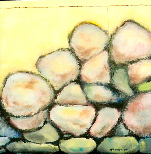 Rocks 1 - 12" by 12" - acrylic - $425. +S&H