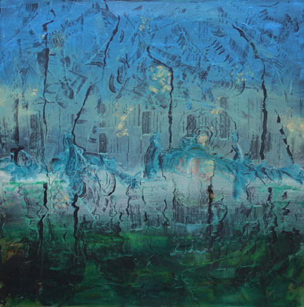 You Are Here - 24" by 24" - mixed media - $800. & S+H.